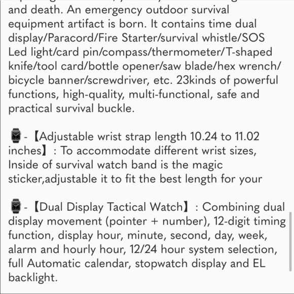 23-in-1 Survival Military Digital Watch, Mens Tactical Multi-Functional … - Picture 7 of 7